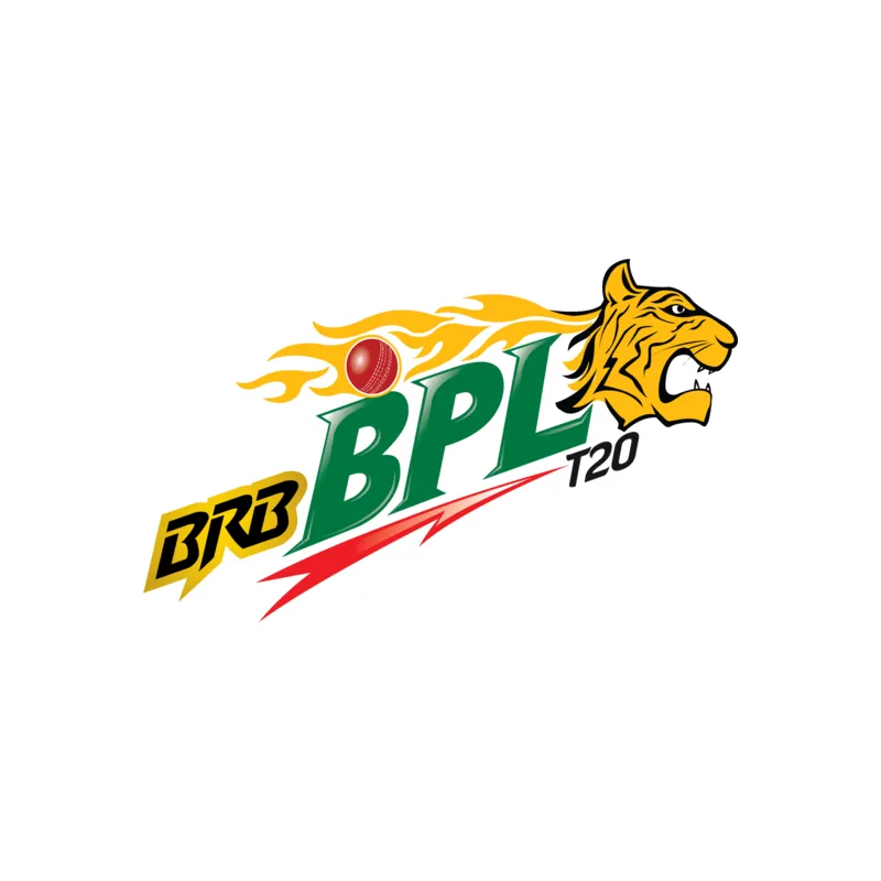 BPL T20 logo – Bangladesh Premier League cricket tournament branding with tiger head and flaming cricket ball.