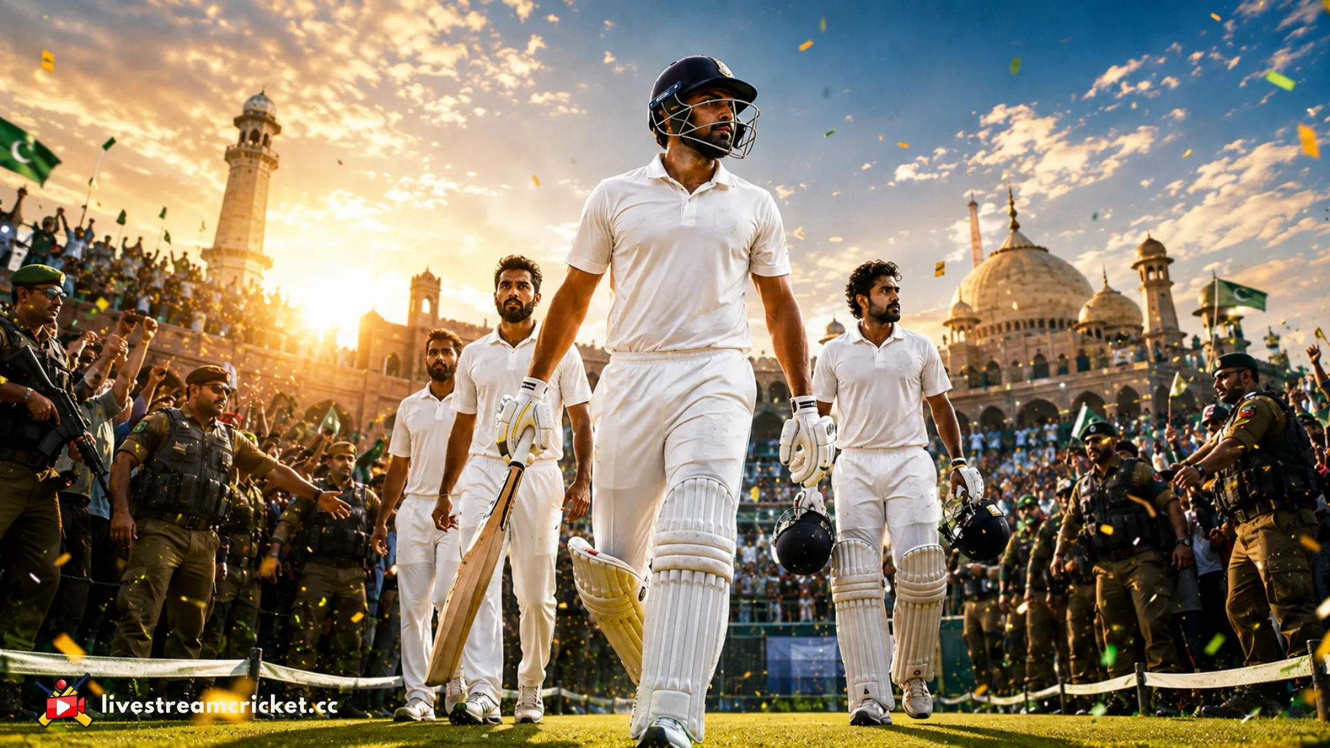 2019 දී පාකිස්තානයේ ටෙස්ට් ක්‍රිකට් වෙත ශ්‍රී ලංකාවේ නැවත පැමිණීම නිරූපණය කරන ශ්‍රී ලාංකික ක්‍රිකට් දර්ශනයක්