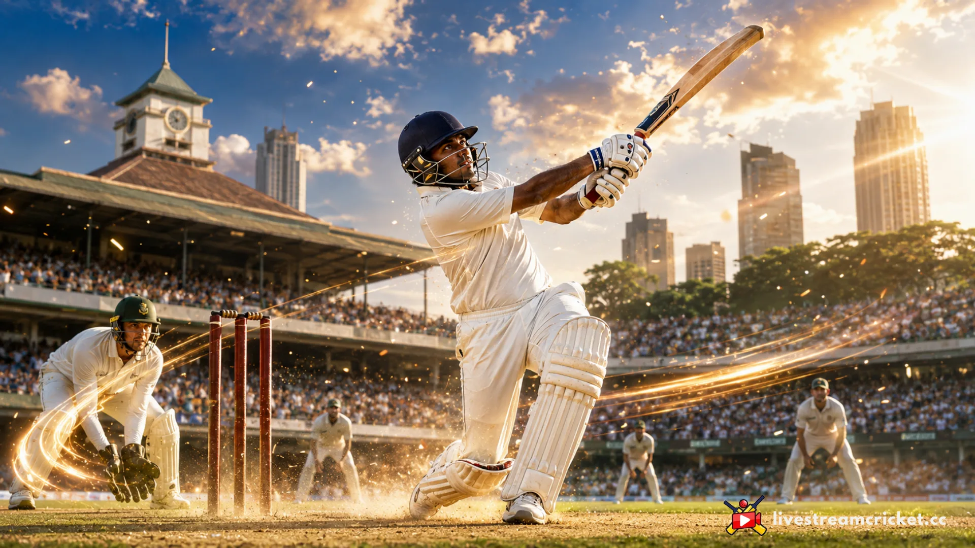 දකුණු අප්‍රිකාවට එරෙහි මහේල ජයවර්ධනගේ 374 නිරූපණය කරන ශ්‍රී ලාංකික ක්‍රිකට් දර්ශනයක්