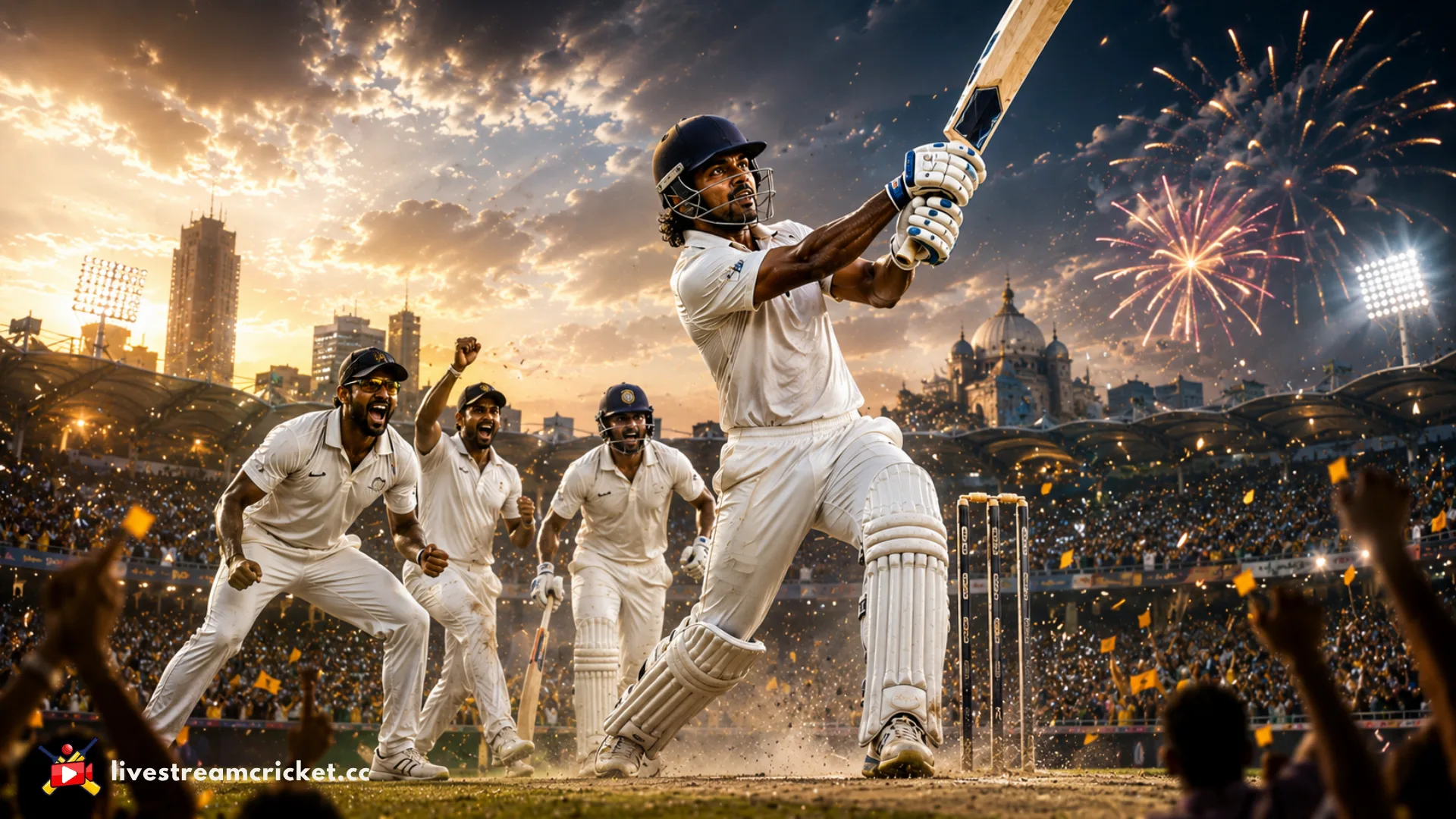 ශ්‍රී ලංකාව 2014 ආසියා කුසලානය එක අපරාජිතව ජයගත් ආකාරය නිරූපණය කරන ශ්‍රී ලාංකික ක්‍රිකට් දර්ශනයක්