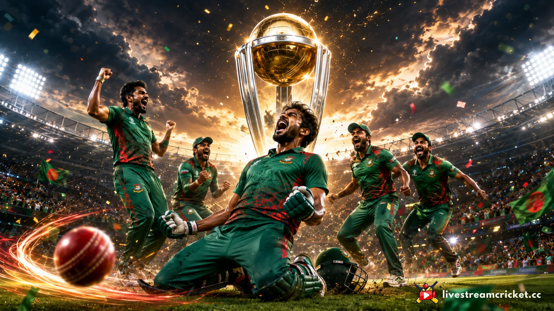 পেছনে উজ্জ্বল ট্রফি নিয়ে আইসিসি চ্যাম্পিয়নস ট্রফিতে খেলছে বাংলাদেশ ক্রিকেট দল