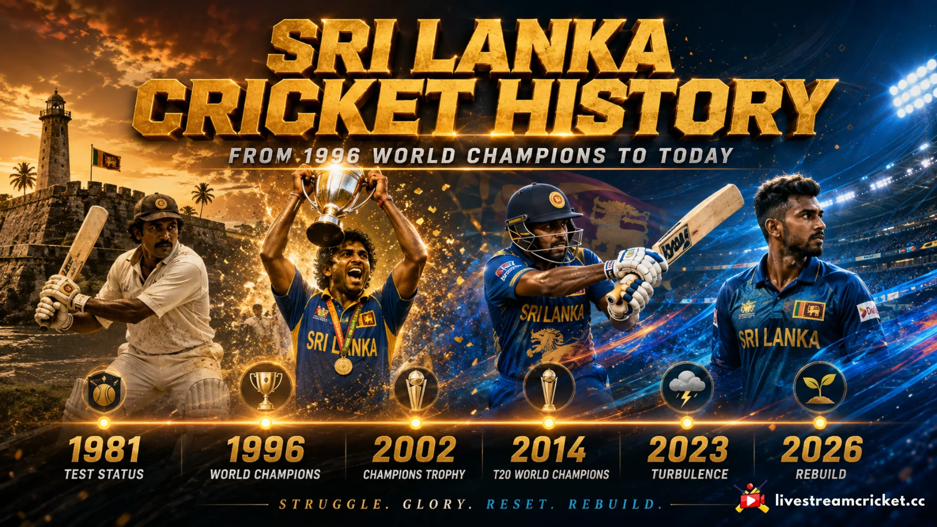 ශ්‍රී ලංකා ක්‍රිකට් ඉතිහාසය සහ 1996 ලෝක කුසලාන ජයග්‍රහණය