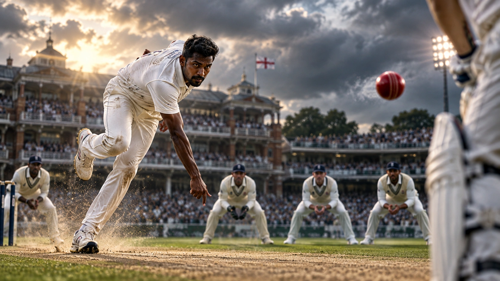 විදේශ ටෙස්ට් තරගයකදී ශ්‍රී ලංකාව වෙනුවෙන් පන්දු යවන අසිත ප්‍රනාන්දු