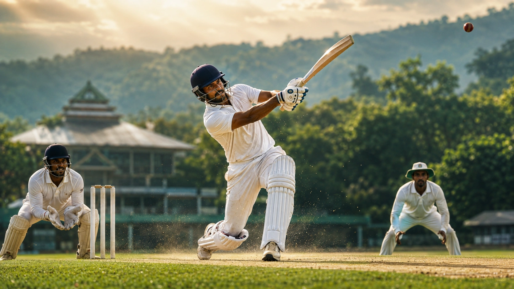 බංග්ලාදේශයට එරෙහි දිමුත් කරුණාරත්නගේ 244 නිරූපණය කරන ශ්‍රී ලංකා ක්‍රිකට් දර්ශනයක්