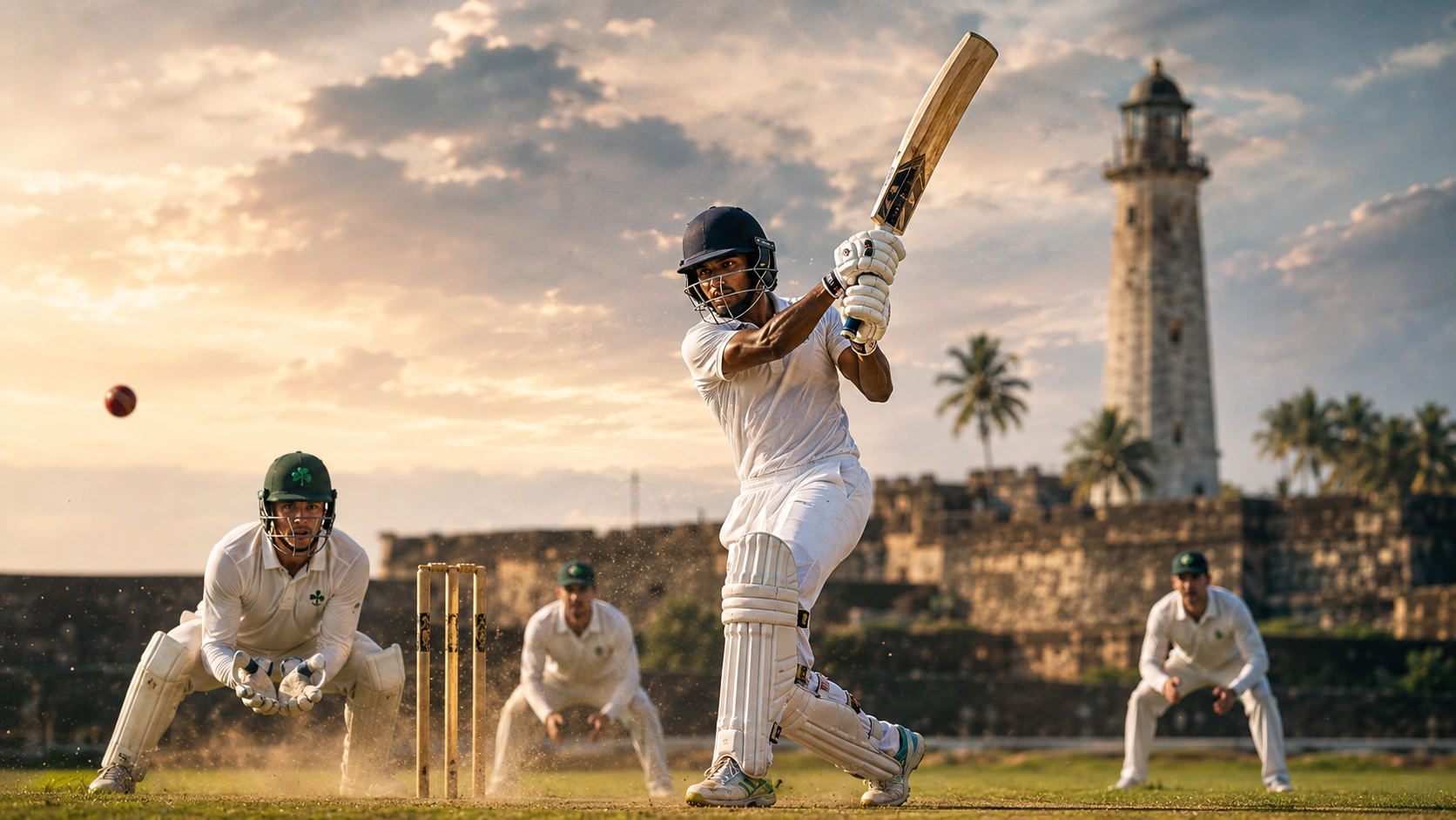 ගාල්ලේදී අයර්ලන්තයට එරෙහි නිශාන් මධුෂ්කගේ 205 නිරූපණය කරන ශ්‍රී ලංකා ක්‍රිකට් දර්ශනයක්