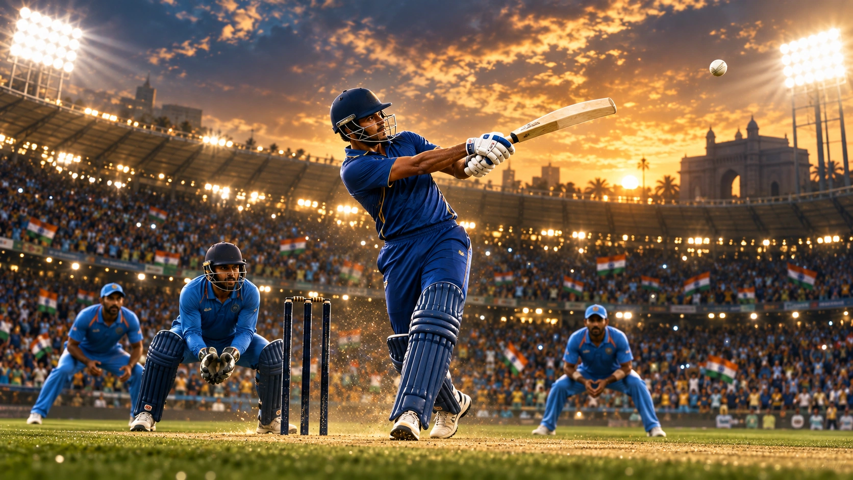 2011 ලෝක කුසලාන අවසන් තරගයේ මහේල ජයවර්ධනගේ නොදැවී 103 නිරූපණය කරන ශ්‍රී ලංකා ක්‍රිකට් දර්ශනයක්