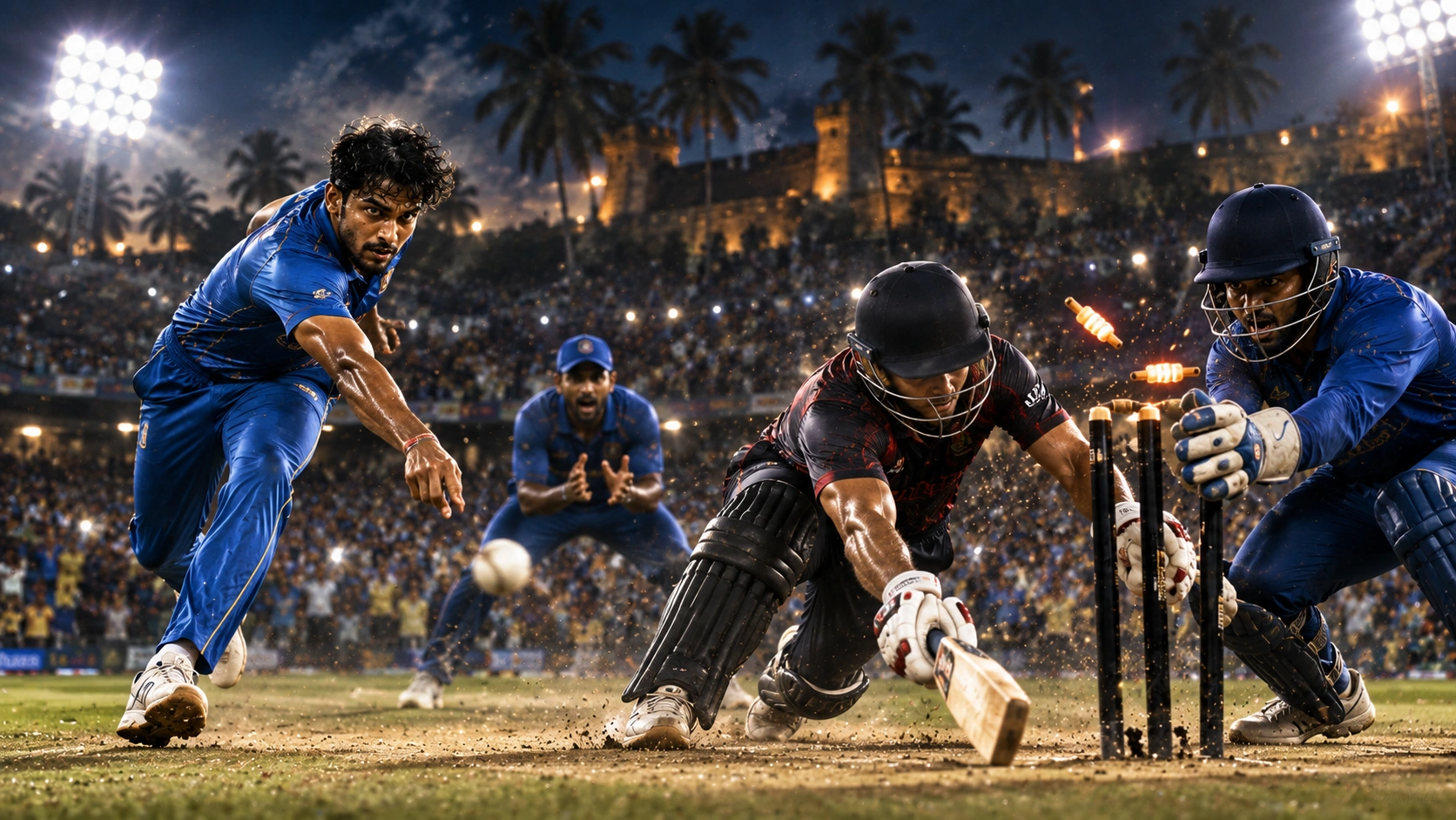 2012 විස්සයි20 ලෝක කුසලානයේ අජන්ත මෙන්ඩිස්ගේ ලකුණු 8කට කඩුලු 6 නිරූපණය කරන ශ්‍රී ලංකා ක්‍රිකට් දර්ශනයක්