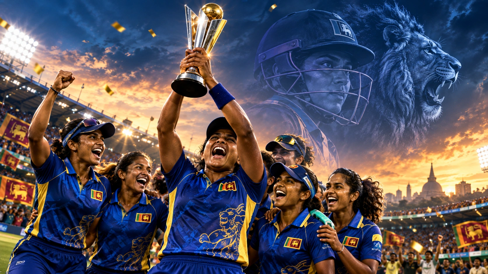 ශ්‍රී ලංකා කාන්තා කණ්ඩායම වෙනුවෙන් ශෂිකලා සිරිවර්ධනගේ තුන් ඉරියව් උරුමය නිරූපණය කරන ශ්‍රී ලාංකික ක්‍රිකට් දර්ශනයක්