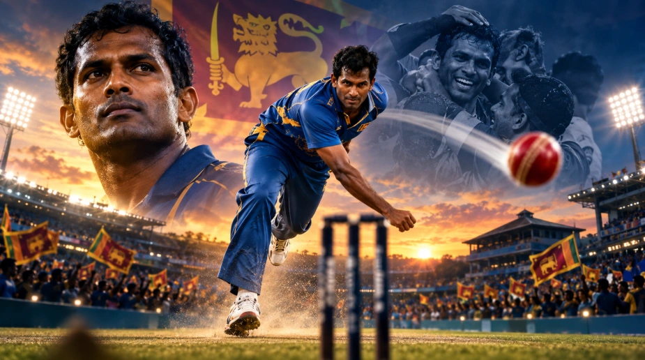 ආර්. ප්‍රේමදාස ක්‍රීඩාංගණය සහ ශ්‍රී ලංකාවේ විශාලතම ක්‍රිකට් වාර්තා නිරූපණය කරන ශ්‍රී ලාංකික ක්‍රිකට් දර්ශනයක්